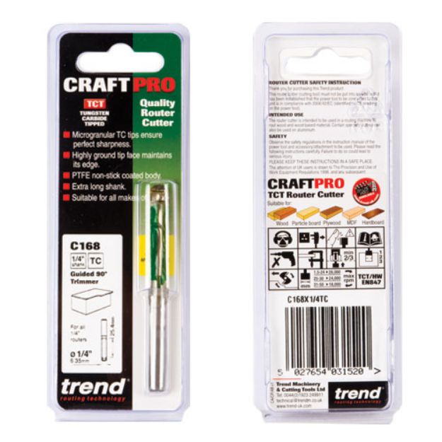 Picture of Trend Guided trimmer 6.35mm diameter x 25.4mm