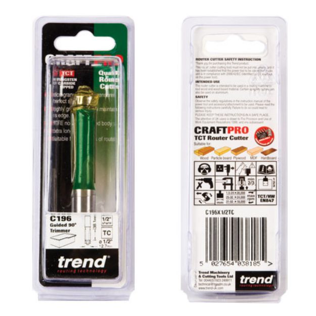 Picture of Trend Bearing guided trimmer 12.7mm diameter