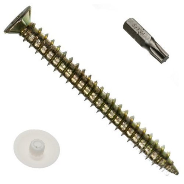 Picture of M7.5X50MM YELLOW CONCRETE SCREWS TORX HEAD C/W BIT