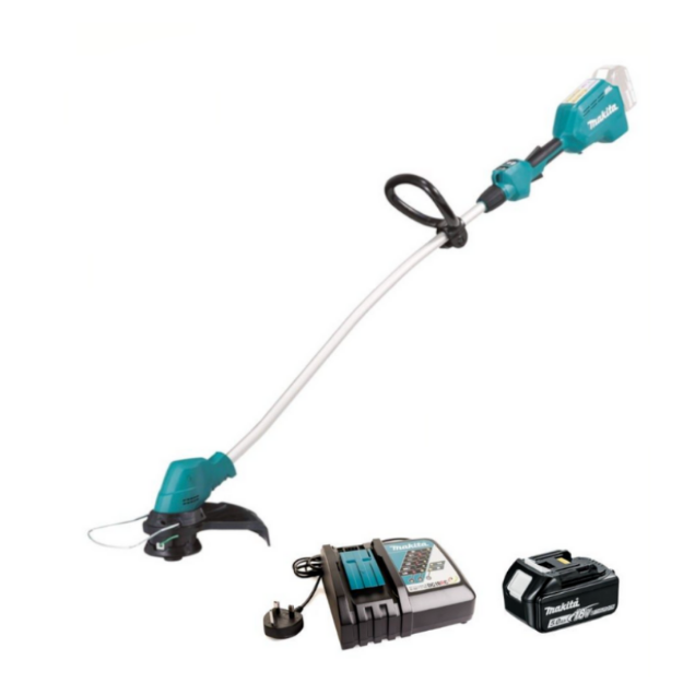 Picture of Makita DUR189RT 18v LXT, ADT Brushless Grass Trimmer w/ Loop Handle 0-4000-6000rpm 3.4kg C/W 1 x 5.0Ah Li-ion Battery & Charger 