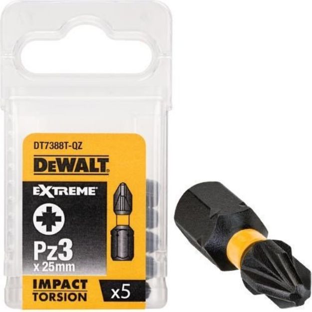 Picture of Dewalt DT7388T PZ3 25mm Impact Torsion Bit Pkt 5