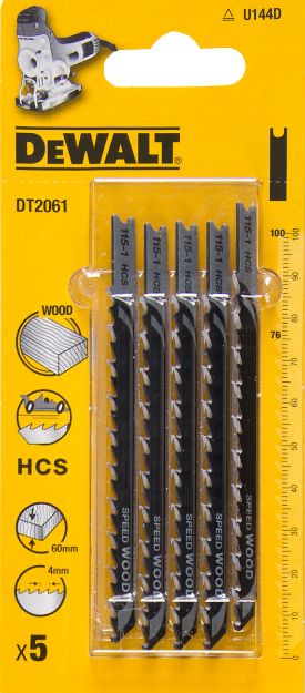 Picture of Dewalt DT2164 Pkt 5 Jigsaw Blades T101D Wood & PVC (Full Length 100mm)