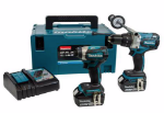 Picture of Makita DLX2176TJ 2pc 18V Brushless Combo Kit Includes DHP481 2 Speed Combi Drill & DTD154 Impact Driver C/W 2 x 5.0Ah Li-ion Batteries & Charger In Makpac Case