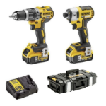 Picture of Dewalt DCK266P2 2pc 18V XR Brushless Combo Kit Includes DCD796 2 Speed Combi Drill & DCF887 3 Speed Impact Driver C/W 2 x 5.0Ah Li-ion Batteries & Charger In DS150 Tough System Box 