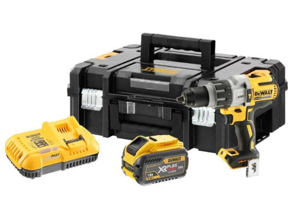 Picture of Dewalt DCD996X1 18V XR Brushless 3 Speed Combi Drill 95nm 820w 0-2000rpm C/W 1 x 9.0Ah Flexvolt Battery & Fast Charger In T-stak Box