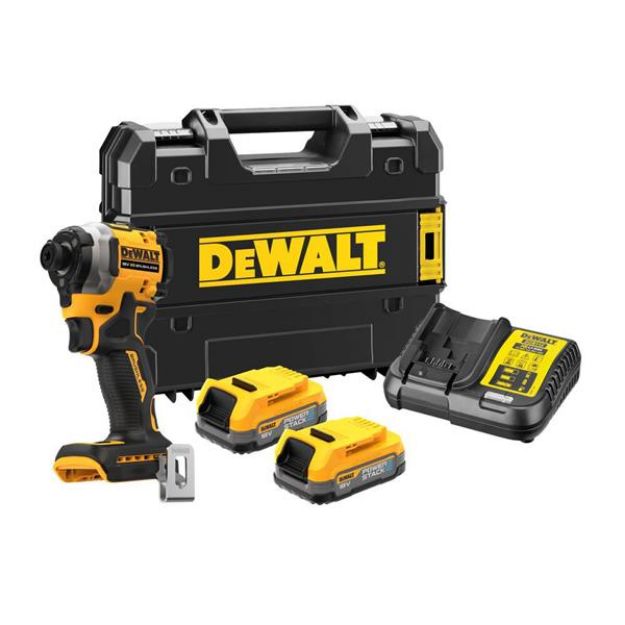 Picture of Dewalt DCF850E2T-GB 18V XR Brushless Ultra Compact Impact Driver Kit 2 x Compact Powerstack Batteries   + FREE PRODUCT DCS355N Multitool (EPT Annual Christmas Sale Special Offer Price)