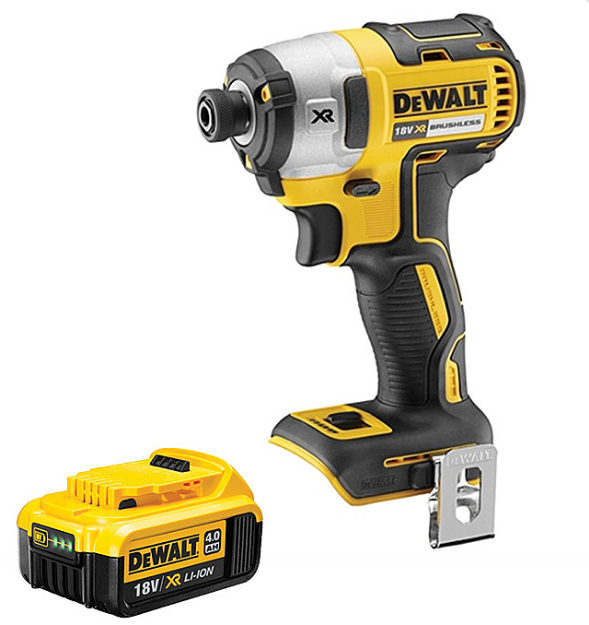 Picture of Dewalt DCF887M1 18V XR 3 Speed Brushless Impact Driver 205Nm C/W Box Charger & 1 x Dcb182 4.0Ah Li-Ion Battery