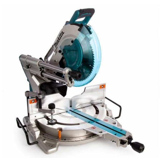 Picture of Makita LS1219L 110v 1450w 12'' 305mm Sliding Compound Mitre Saw 3200rpm 382x92mm & 363x107mm Cutting Capacity 305x30mm Blade 29.5kg