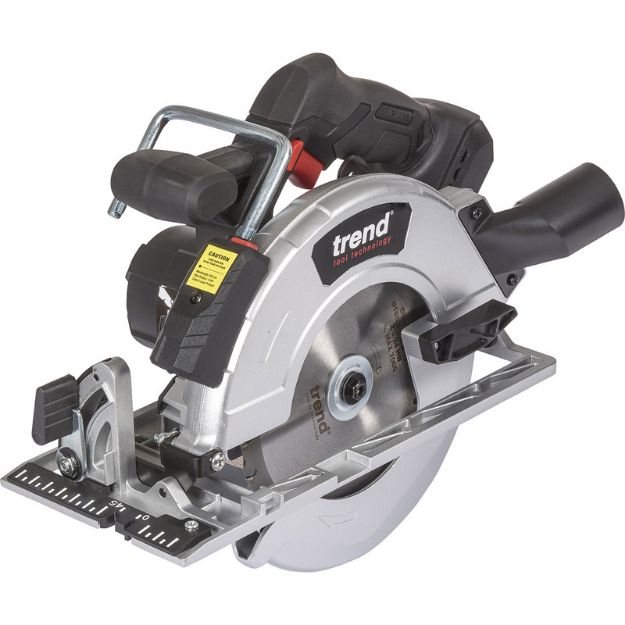 Picture of Trend T18S/CS165B 18v 165mm Brushless Circular Saw 4500rpm 55mm Cutting Depth 165x15.88mm Blade 3.28kg Bare Unit