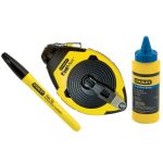 Picture of STANLEY 0-47-681 30M/100&#039; FATMAX SET CHALK, CHALK LINE & LINE LEVEL