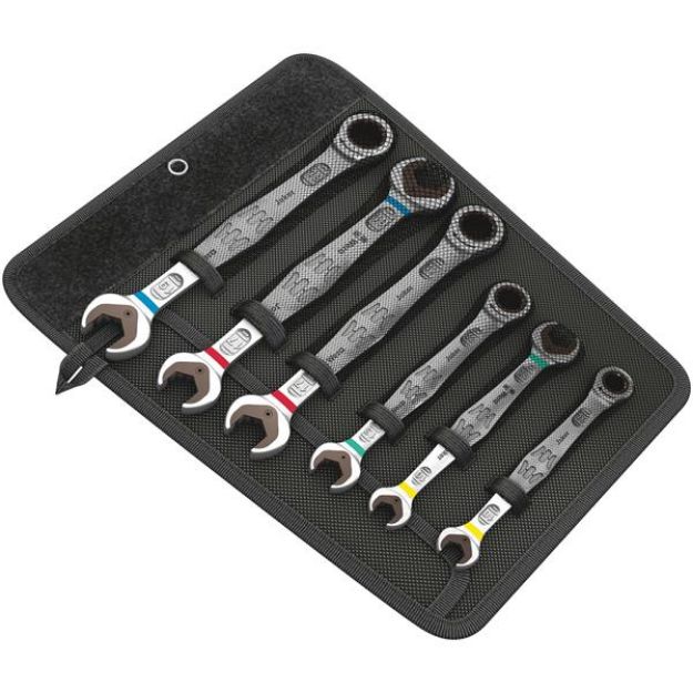 Picture of WERA JOKER WRENCH RATCHET COMBI/OPEN-END SET METRIC 6PC 