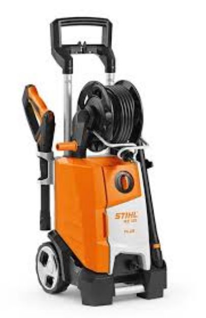 Picture of Stihl RE 130 PLUS Pressure washer - Hose Reel 49500114562 135 bar pressure With a 9 metre long steel reinforced high-pressure hose,