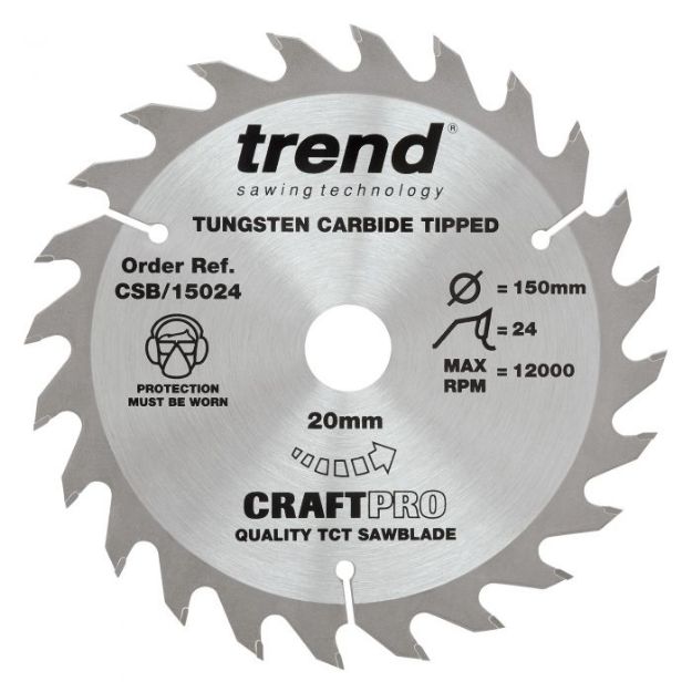 Picture of Trend CRAFT SAW BLADE 150MM X 24T X 20MM