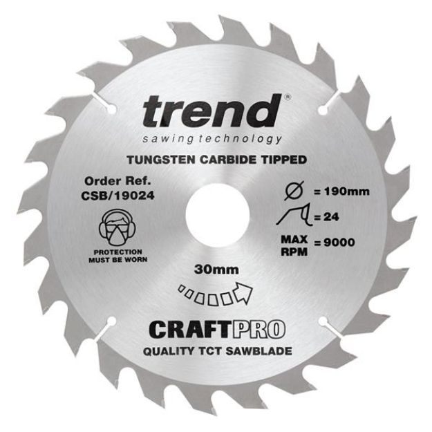 Picture of Trend CRAFT SAW BLADE 190MM X 24T X 30MM