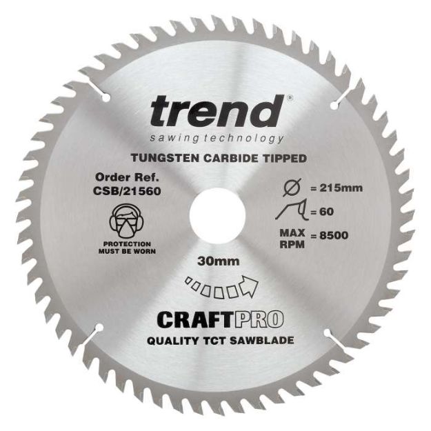 Picture of Trend CRAFT SAW BLADE 215MM X 60T X 30MM