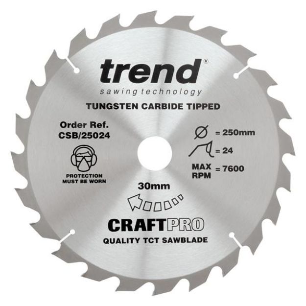 Picture of Trend CRAFT SAW BLADE 250MM X 24T X 30MM