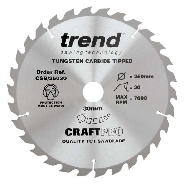 Picture of Trend CRAFT SAW BLADE 250MM X 30T X 30MM