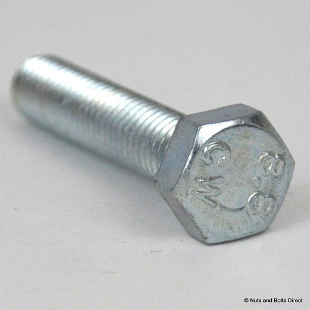 Picture of M8X80MM Z/P 8.8 H/T HEX BOLTS