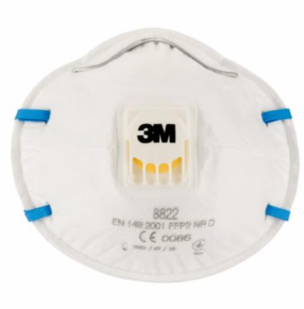 Picture of 3M 8322 FFP2 CUP SHAPED VALVED DISPOSABLE MASK 