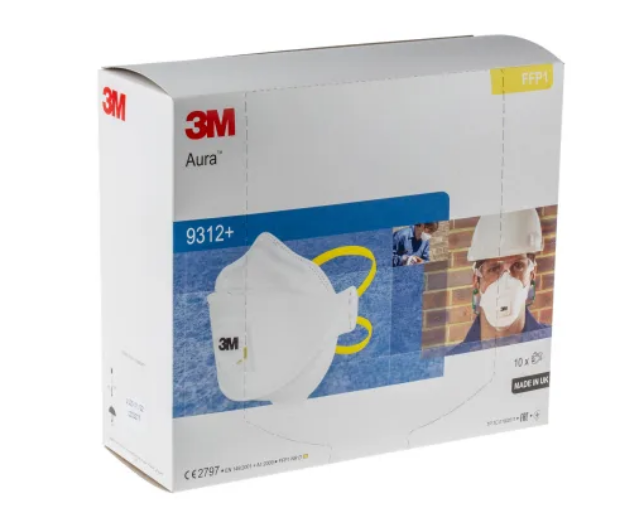 Picture of 3M 9312+ Aura Particulate Respirstor FFP1 Valved Mask    