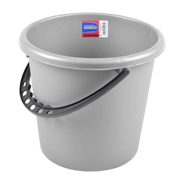 Picture of DOSCO 55024 12Ltr ROUND BUCKET SILVER    