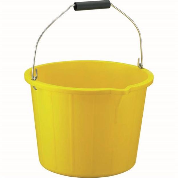 Picture of 3 GAL YELLOW BUILDERS BUCKET HEAVY DUTY    