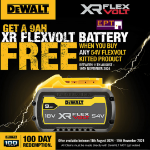 Picture of Dewalt DCMHT573X1 54V XR Heavy Duty Hedge Trimmer 650mm Blade Length and 31mm Blade Gap C/W 1 x 9.0Ah Li-ion Battery & Fast Charger  + + Claim free 9AH XR FLEXVOLT Battery