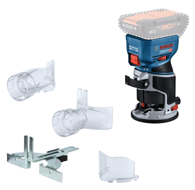 Picture of Bosch GKF 18V-8L Brushless Cordless 18V 1/4" Palm Router 10000-30000rpm, Soft Start, 1.1kg Bare Unit In L-Boxx 06016C2071 (EPT Annual Christmas Sale Special Offer Price)