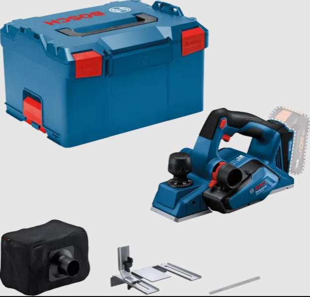 Picture of Bosch GHO 18V-26 18V 82mm Brushless Planer Max Depth 2.6mm Rebate Depth 9mm, Left/Right Chip Ejection,One-blade Easy Change,3 Chamfer Grooves, 2.45kg Bare Unit C/W L-boxx 06015B5000 (EPT Annual Christmas Sale Special Offer Price)