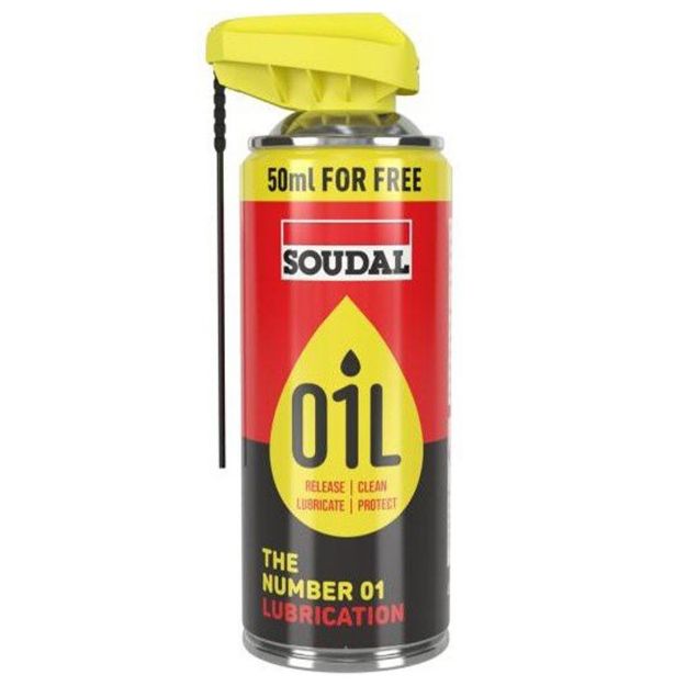 Picture of Soudal 01L 400ml 166594 8 in 1 Oil - Lubricate, Corrosion Protection, Rust Dissolver, Water Repellent, Penetrating Oil, Contact Spray, Shock Spray & Cleaner