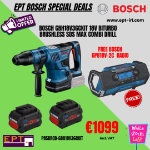 Picture of Bosch GBH18V36CKIT 18v Biturbo Brushless SDS Max Combi Drill 2900bpm 7.0 Joules C/W 2 x 8.0Ah Procore Li-ion Batteries & Charger In Box 0611915072