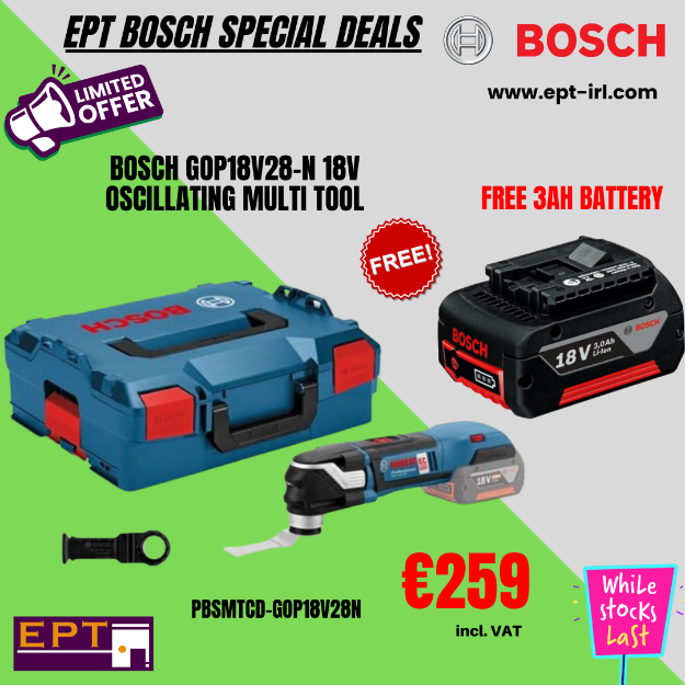 Picture of Bosch GOP18V28-N 18V Oscillating Multi tool Bare Unit C/W L-boxx