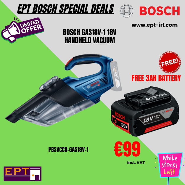 Picture of Bosch GAS18V-1 18v Handheld Vacuum Bare Unit