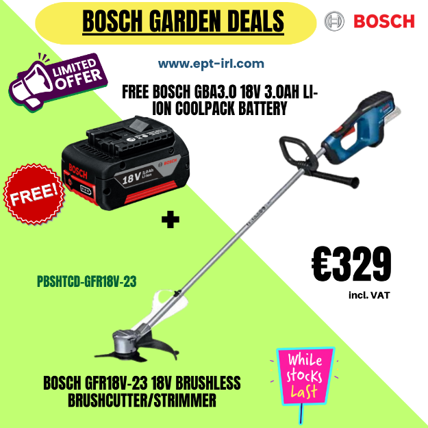 Picture of Bosch GFR18V-23 18v Brushless Brushcutter/Strimmer Variable Speed, Anti-Tangle Includes:Shoulder Strap, Spool, 230mm Brushcutter Blade, Bare Unit 